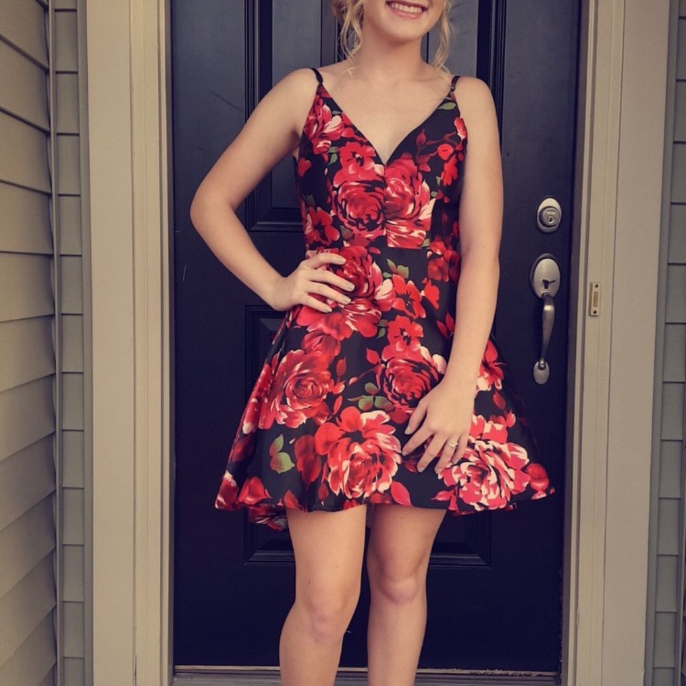 Red and Black Dress